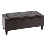 Deluxe Storage Ottoman Bench Large Tufted Lid With Inner Storage For Living Room Entryway - HOMCOM - Home Symphony