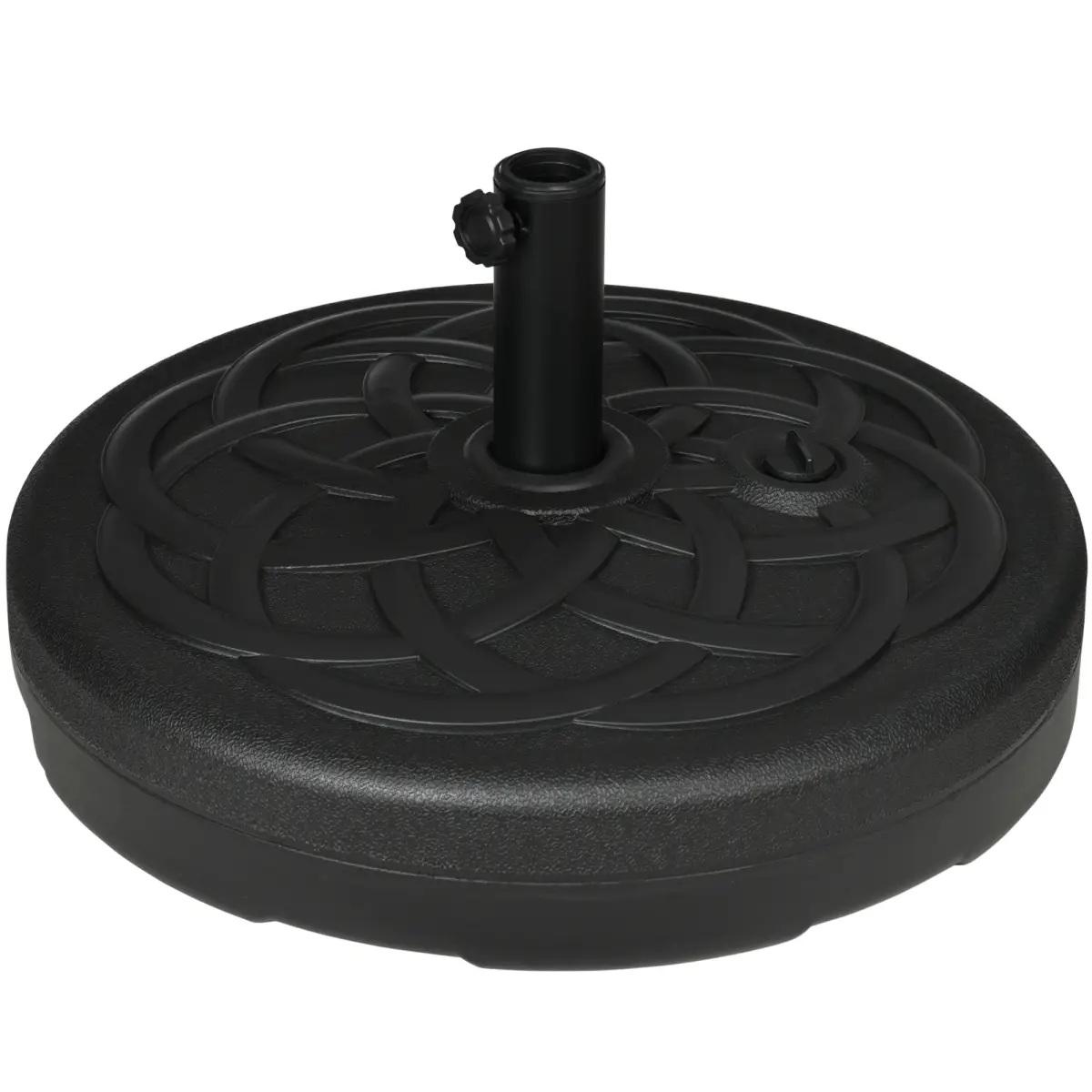 Outsunny Garden Parasol Base Outdoor Market Umbrella Stand 25kg Water or 35kg Sand Filled - Parasol