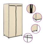 vidaXL vidaXL Wardrobe Cream 75x50x160 cm - Wardrobe