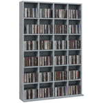 HOMCOM HOMCOM DVD CD Media Storage Rack, Video Display Unit, 89 x 130.5 cm, Grey - Wine Rack