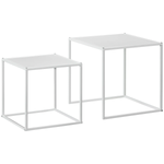 HOMCOM HOMCOM Nesting Tables Two Sizes Steel Frame Home - Nest of Tables