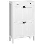 HOMCOM Shoe Cabinet 60W x 24D x 97H cm Eight Pair Capacity With Adjustable Shelves Hallway Storage by HOMCOM