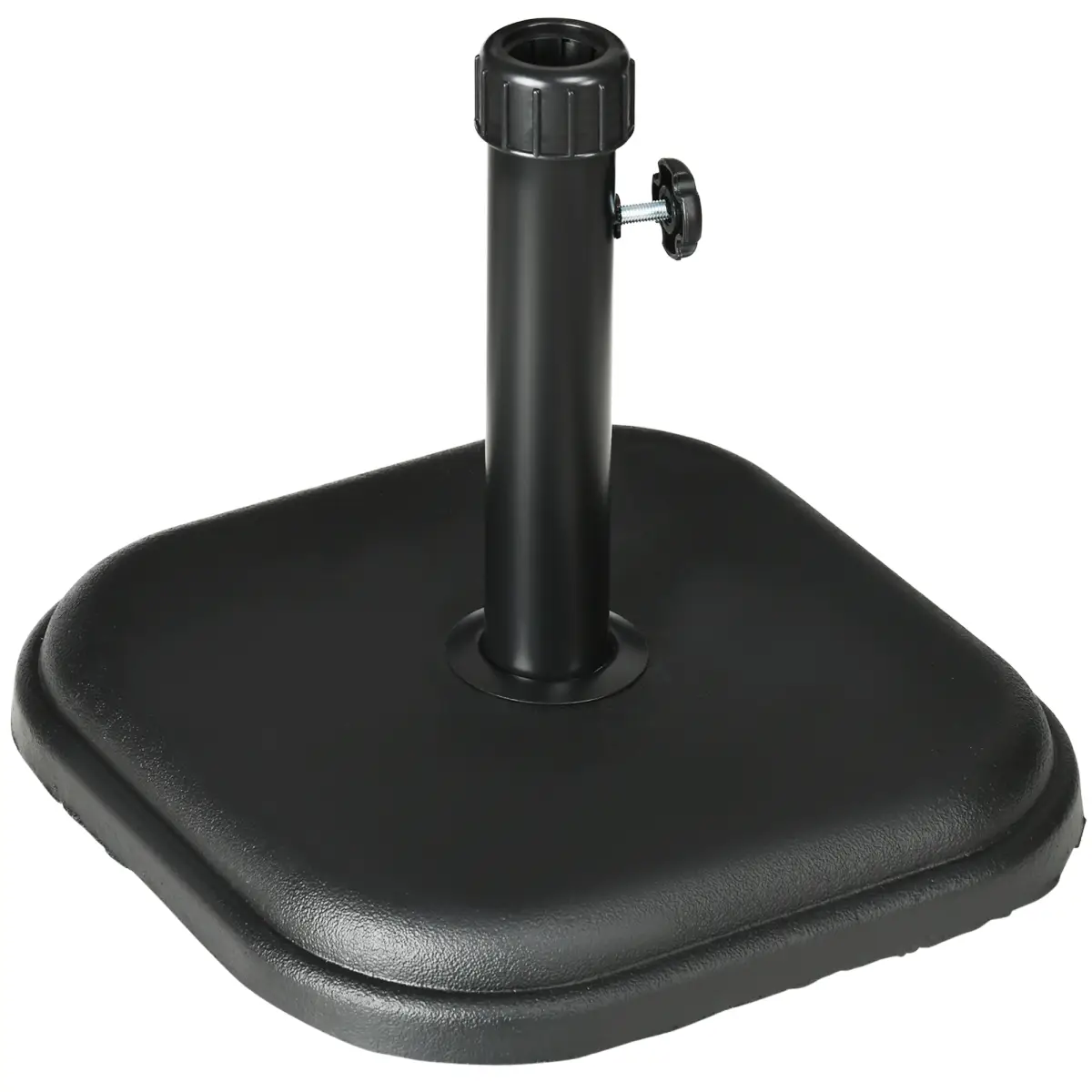 Outsunny 11kg Concrete Garden Parasol Base, Square Outdoor Table Umbrella Stand Holder - Parasol