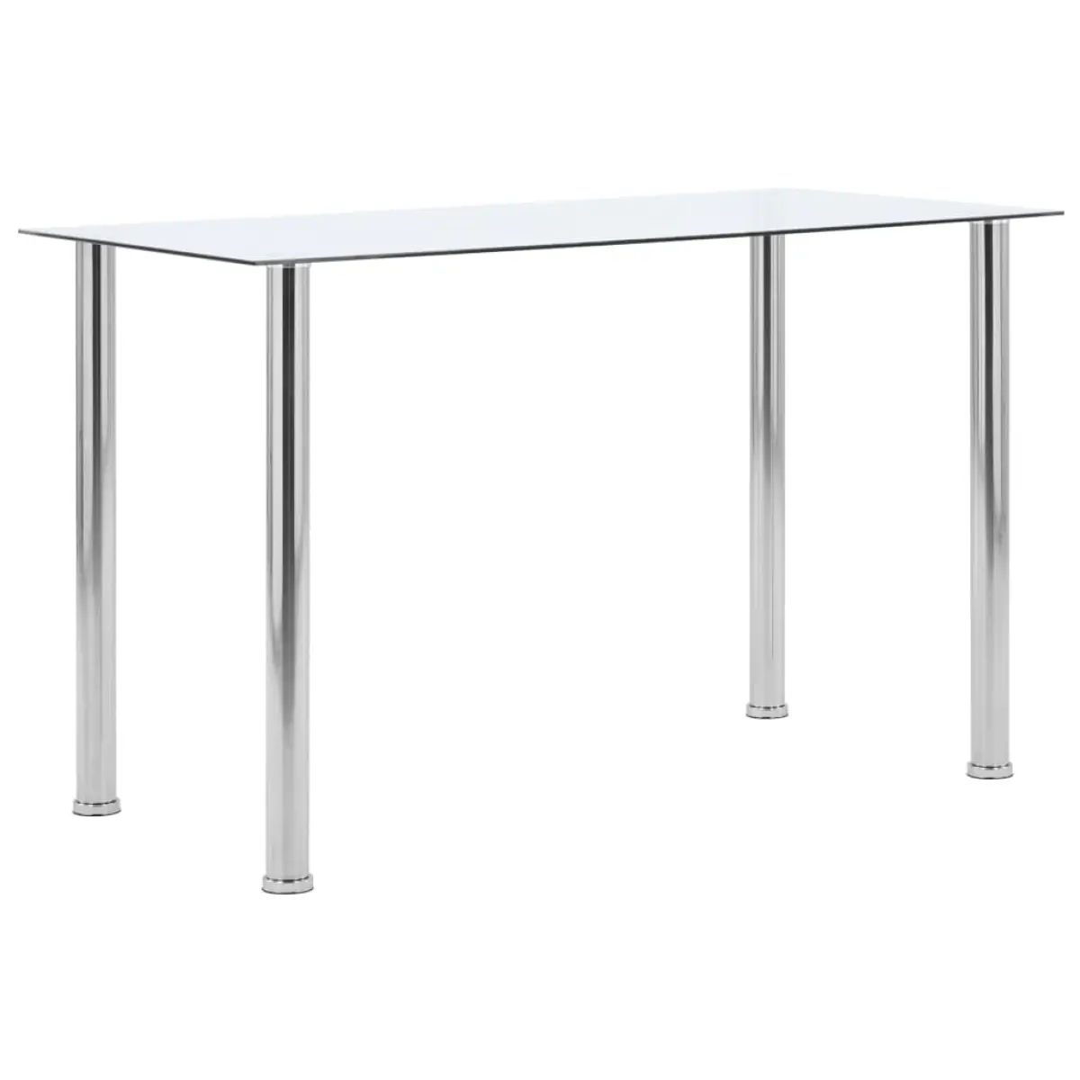 vidaXL vidaXL Dining Table Transparent 120x60x75 cm Tempered Glass - Dining Table