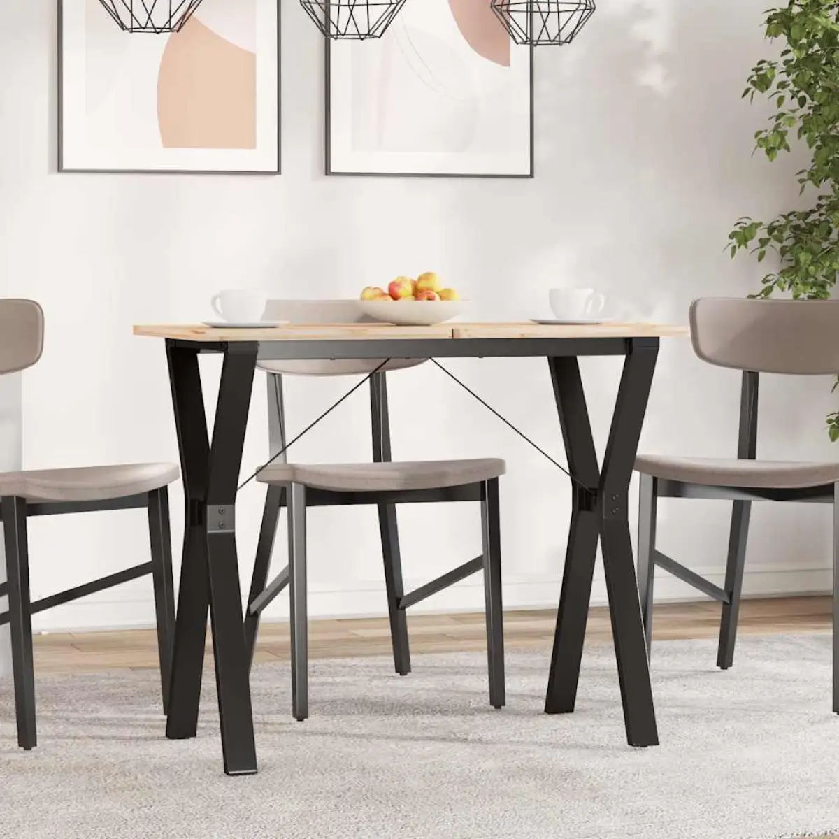 vidaXL vidaXL Dining Table Legs Y-Frame 80x40x73 cm Steel - Dining Table