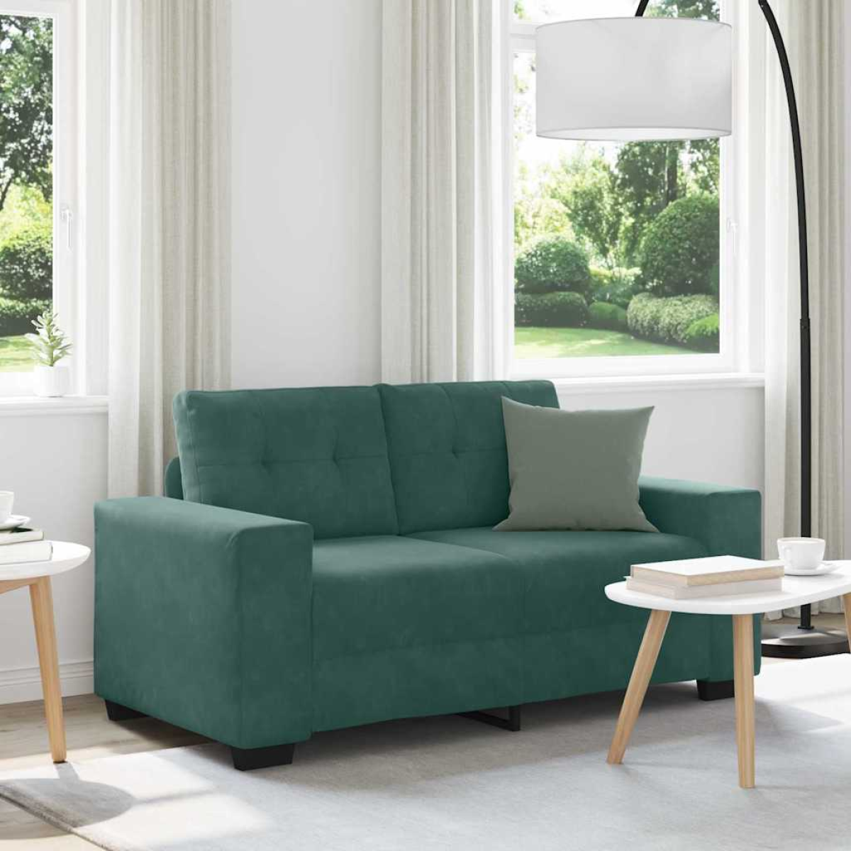 VidaXL Loveseat Sofa 120x70 cm Velvet Green Living Room - vidaXL - Home Symphony