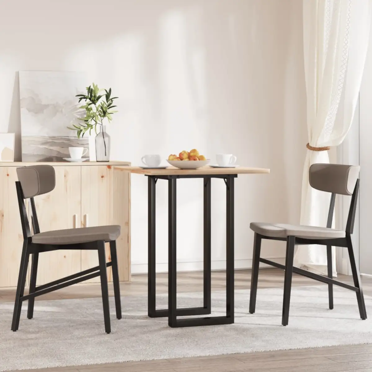 vidaXL vidaXL Dining Table Legs O-Frame 40x40x73 cm Steel - Dining Table