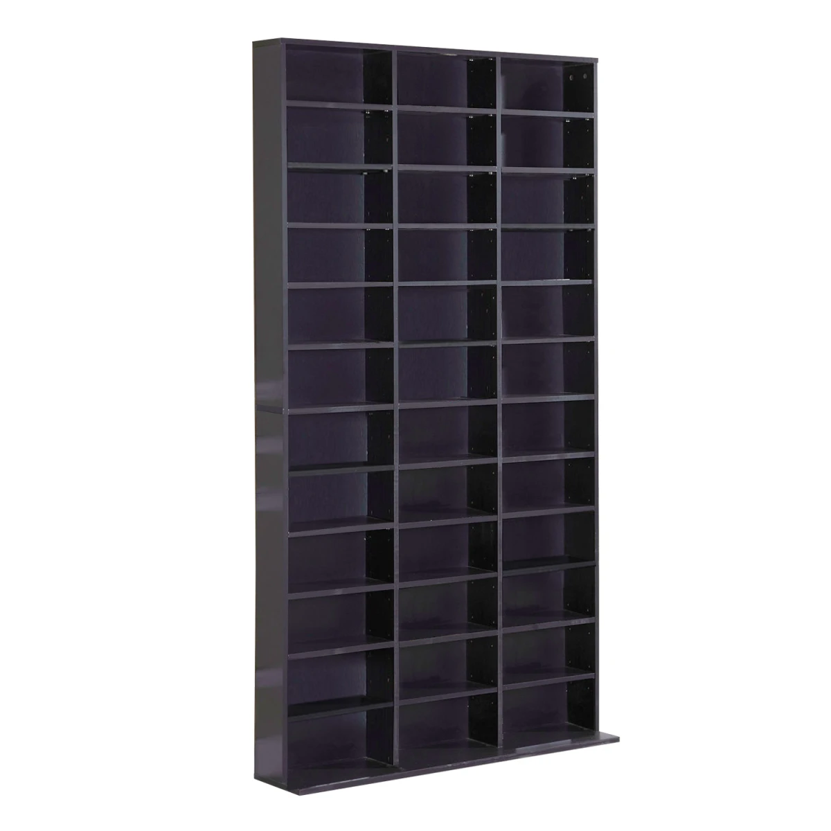 Unbranded HOMCOM CD DVD Media Storage Shelves Display Shelf Racks Wooden Frame Black - Wine Rack