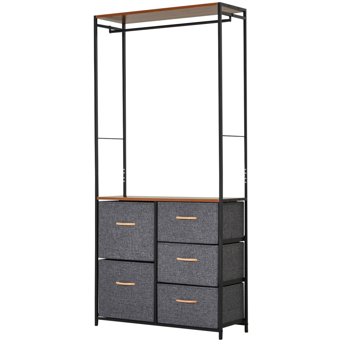 SteelBlack Clothes Storage Freestanding 175x83cm for Home - HOMCOM - Home Symphony