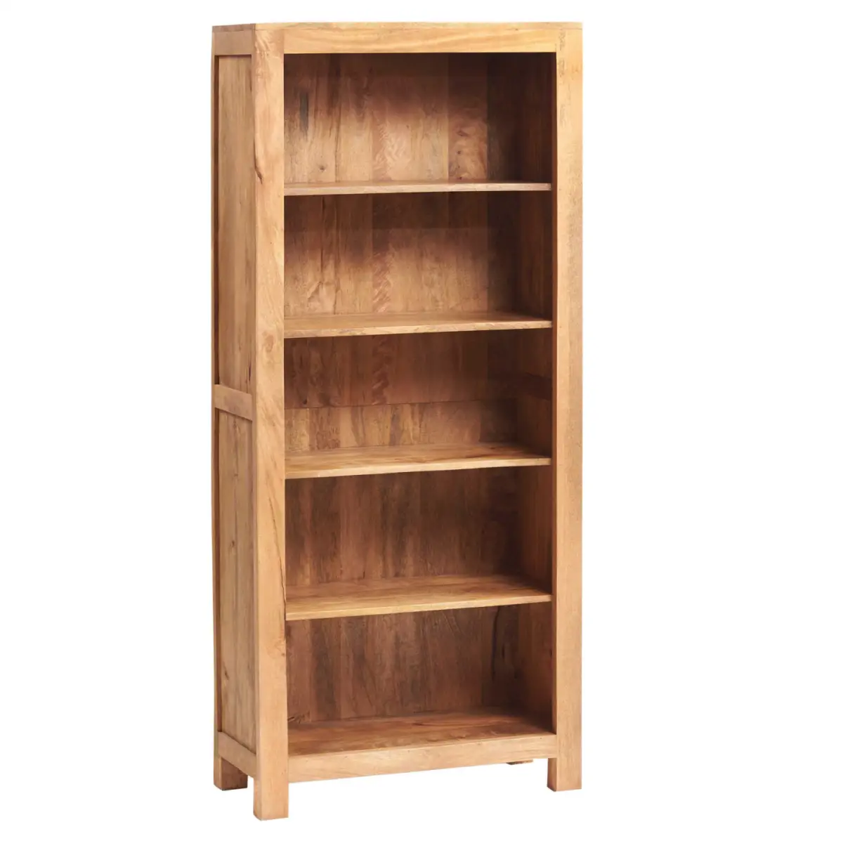 Indian Hub Toko Light Mango Large Open Bookcase - Bookcase