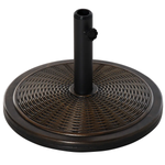 Outsunny Outsunny Cantilever Offset Umbrella Base Cement Parasol Stand, Black - Parasol