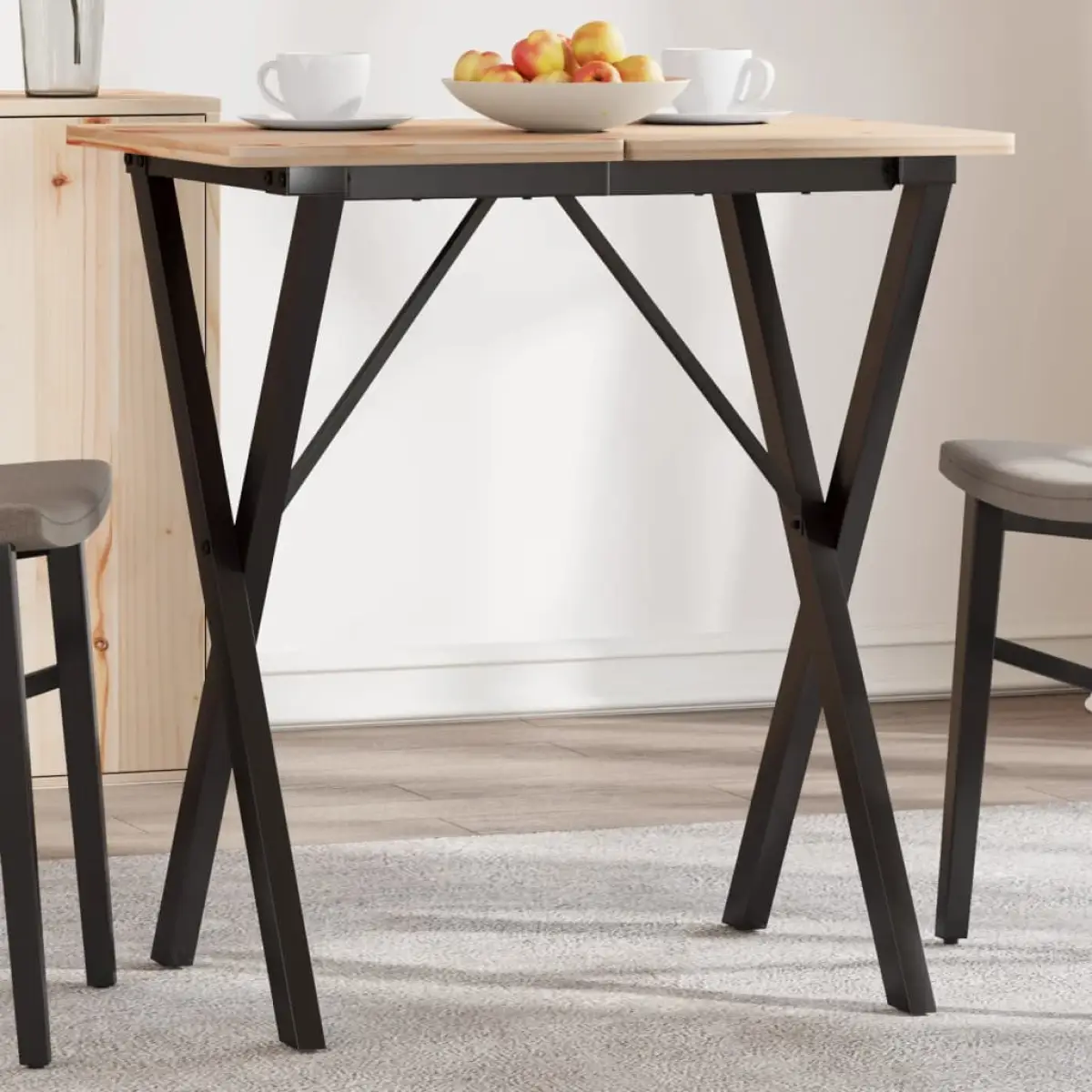 vidaXL vidaXL Dining Table Legs X-Frame 60x50x73 cm Steel - Dining Table