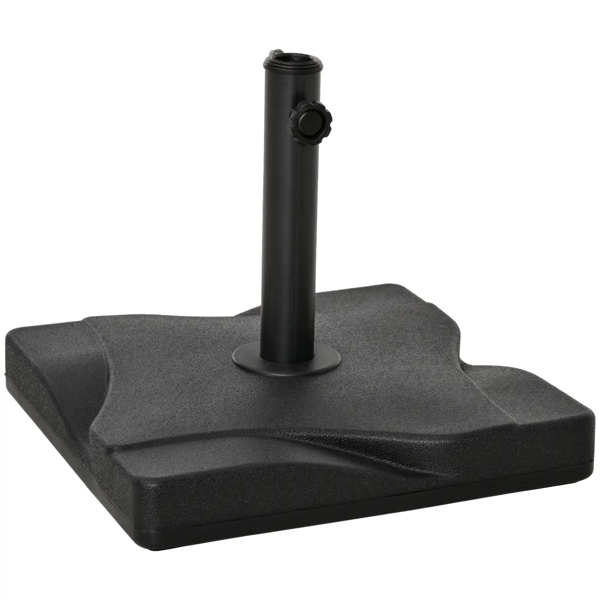 Outsunny Cement Outdoor Garden Square Parasol Base Black - Parasol