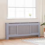 vidaXL Radiator Cover 142-205x20.5x81.5 cm Slatted Grey for Living Room Decor Indoor Use - vidaXL - Home Symphony