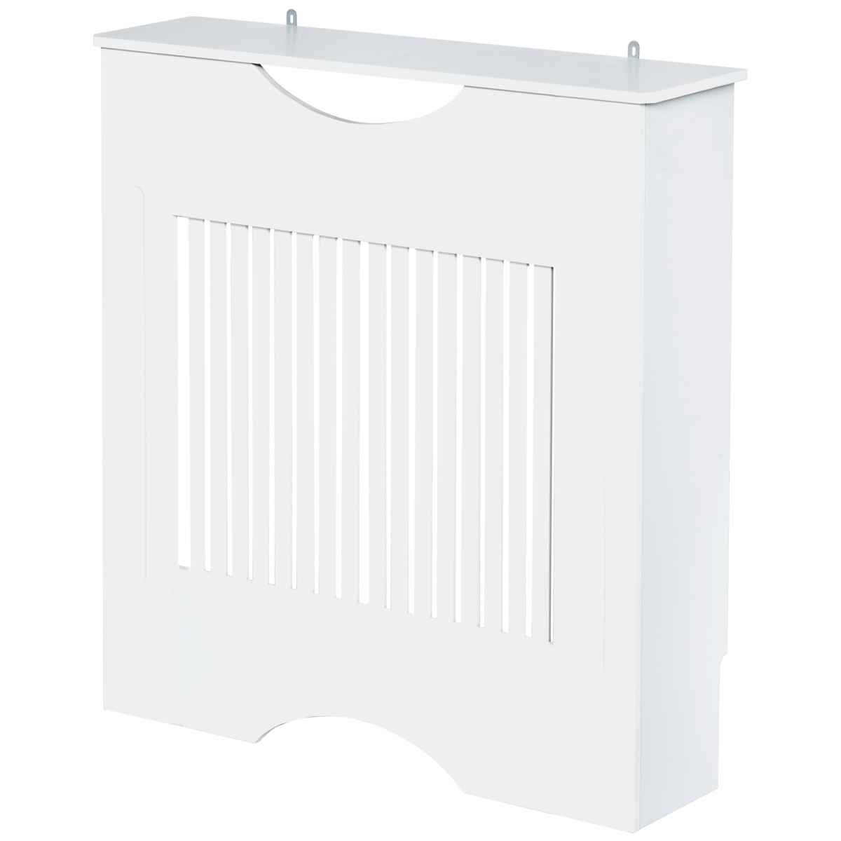 HOMCOM Radiator Cover Slatted Front White Home