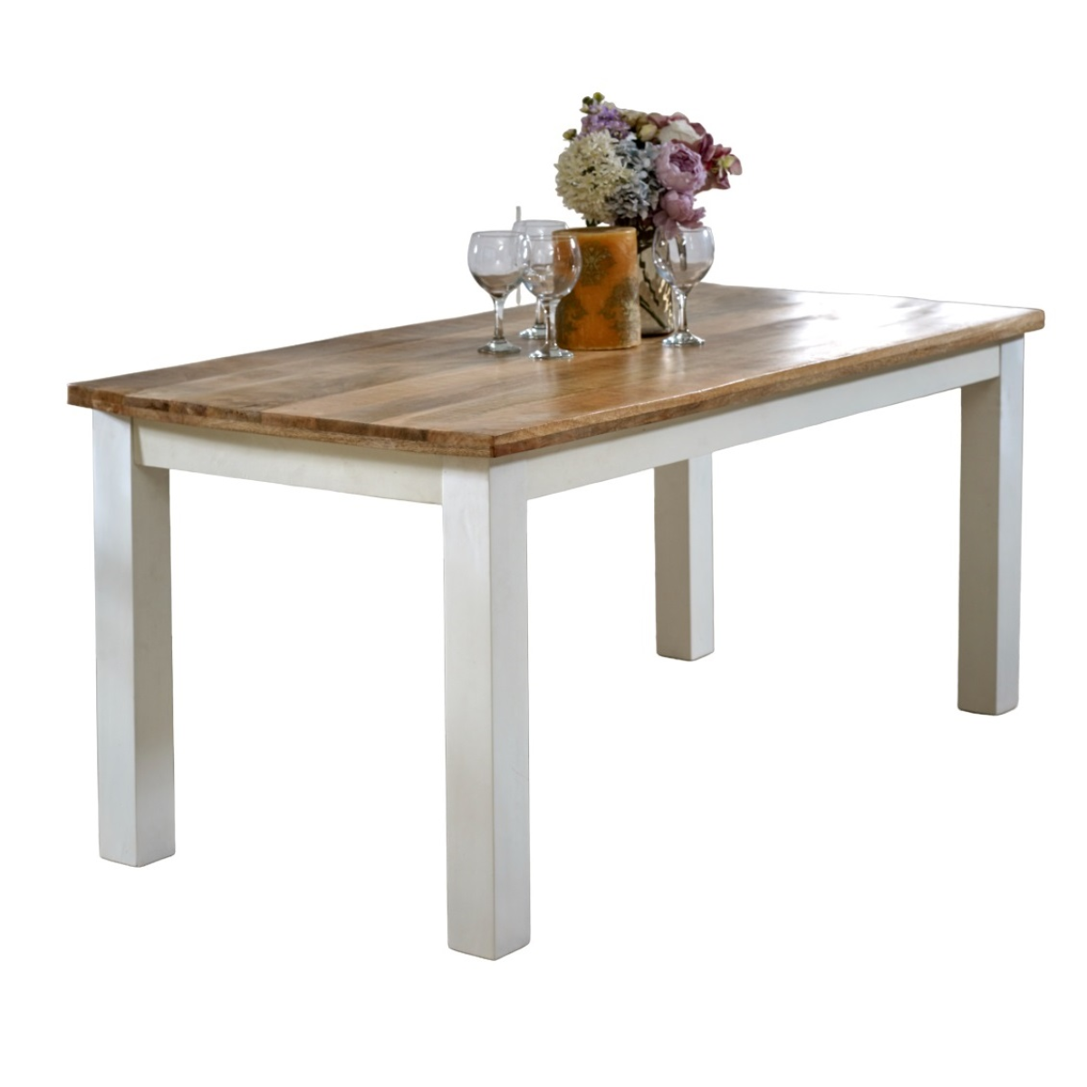 Alfie Dining Table 170 cm Solid Mango Wood For Dining Rooms - Indian Hub - Home Symphony