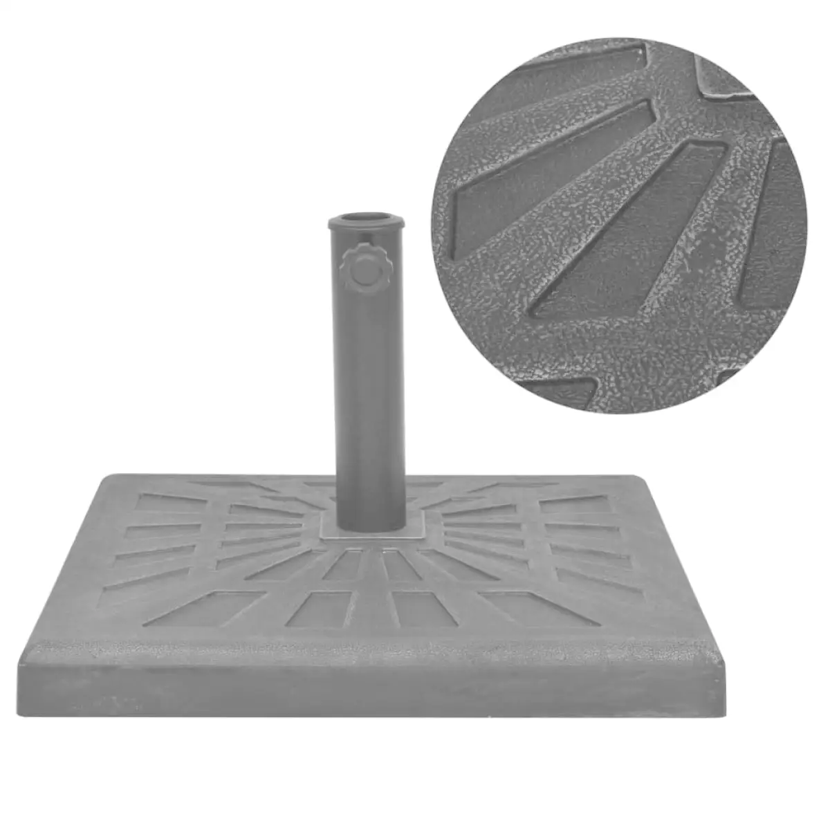 vidaXL vidaXL Parasol Base Resin Square Black 19 kg - Parasol