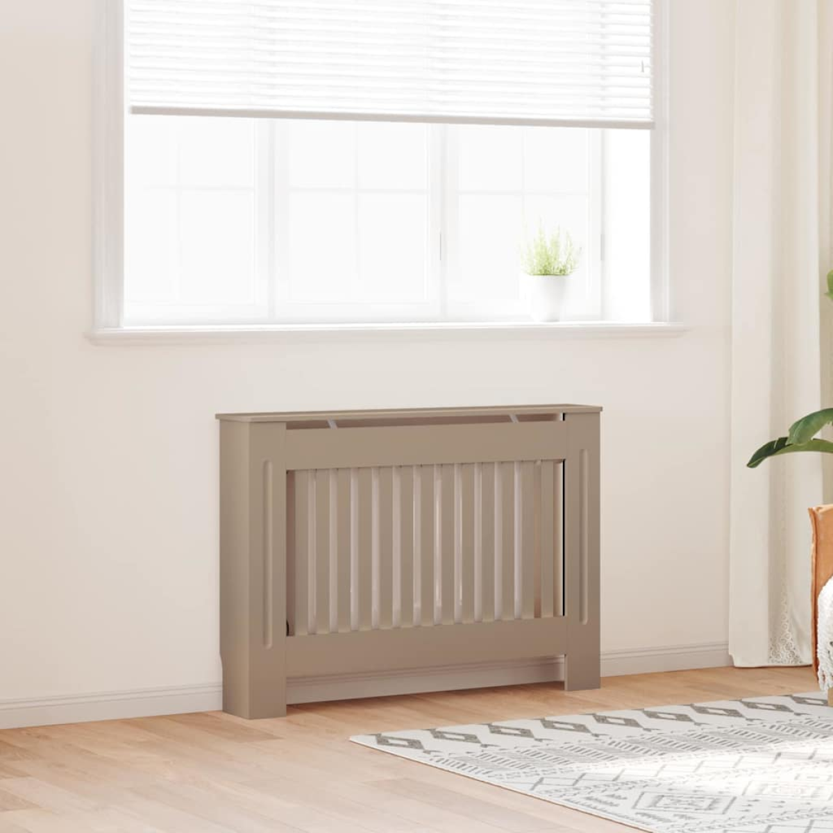 vidaXL Radiator Cover 112 x 19 x 81.5 cm Durable Engineered Wood for Living Rooms - vidaXL - Home Symphony