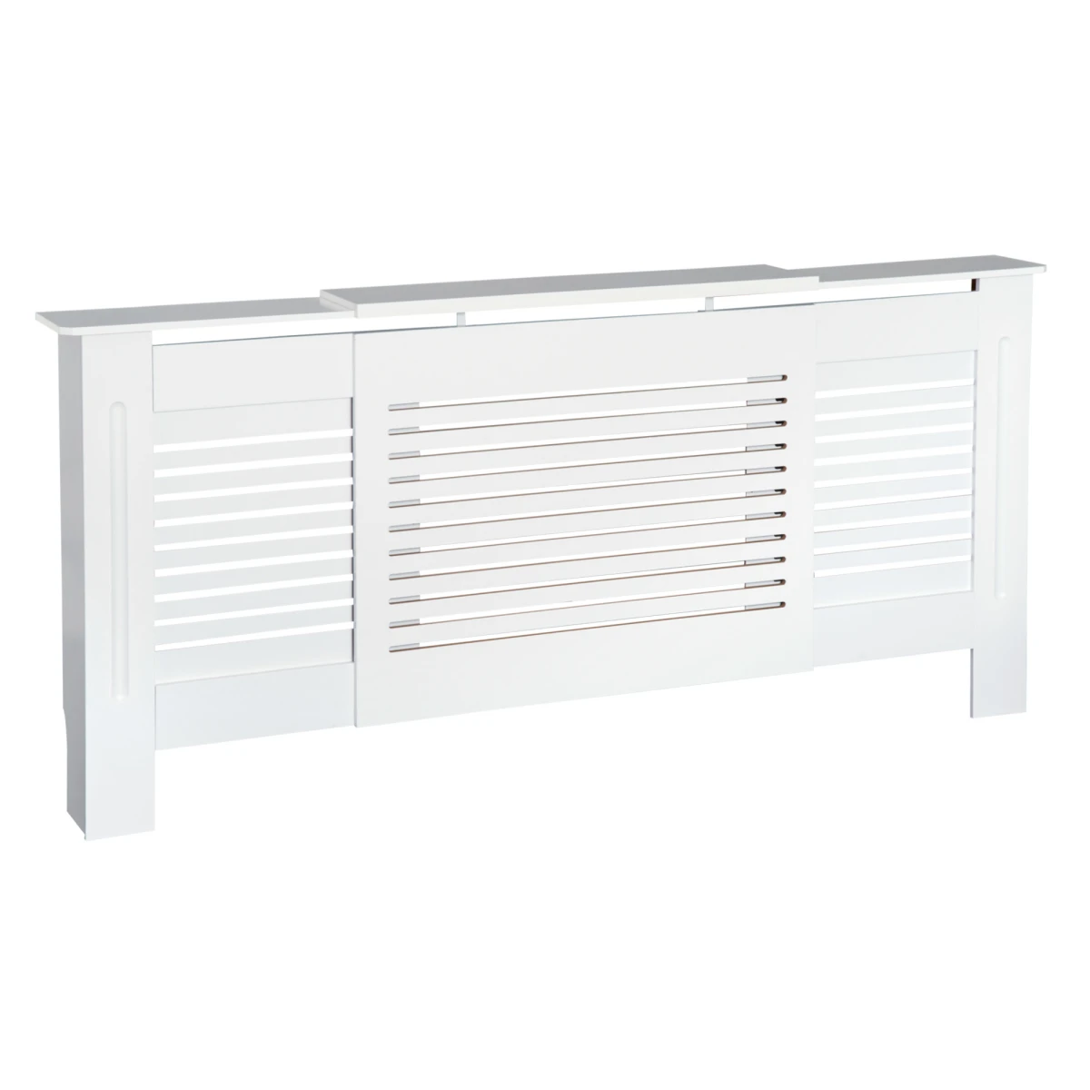 HOMCOM Prime White Radiator Cover Adjustable Slats Home - Radiator