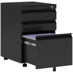 Vinsetto Vinsetto Vertical File Cabinet 3-Drawer Lockable Metal with Central Locking for Office Use - Filing Cabinet