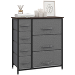 HOMCOM Chest Of Drawers 7-Drawer Fabric Drawers With Sturdy Metal Frame For Bedroom Storage by HOMCOM