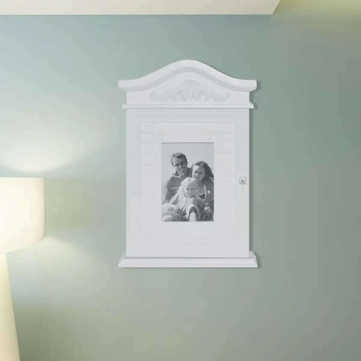 vidaXL vidaXL Key Cabinet with Photo Frame White - Photo Frame