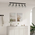 vidaXL vidaXL Ceiling Spotlight Black 110.5 x 13 x 26 cm Glass and Metal - Spotlight