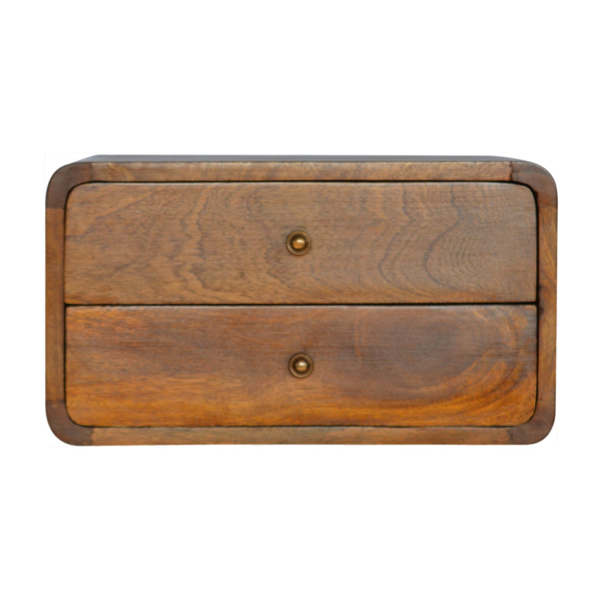 Artisan Bedside Curved Chestnut 2-Drawer WallMount - Artisan Furniture - Home Symphony