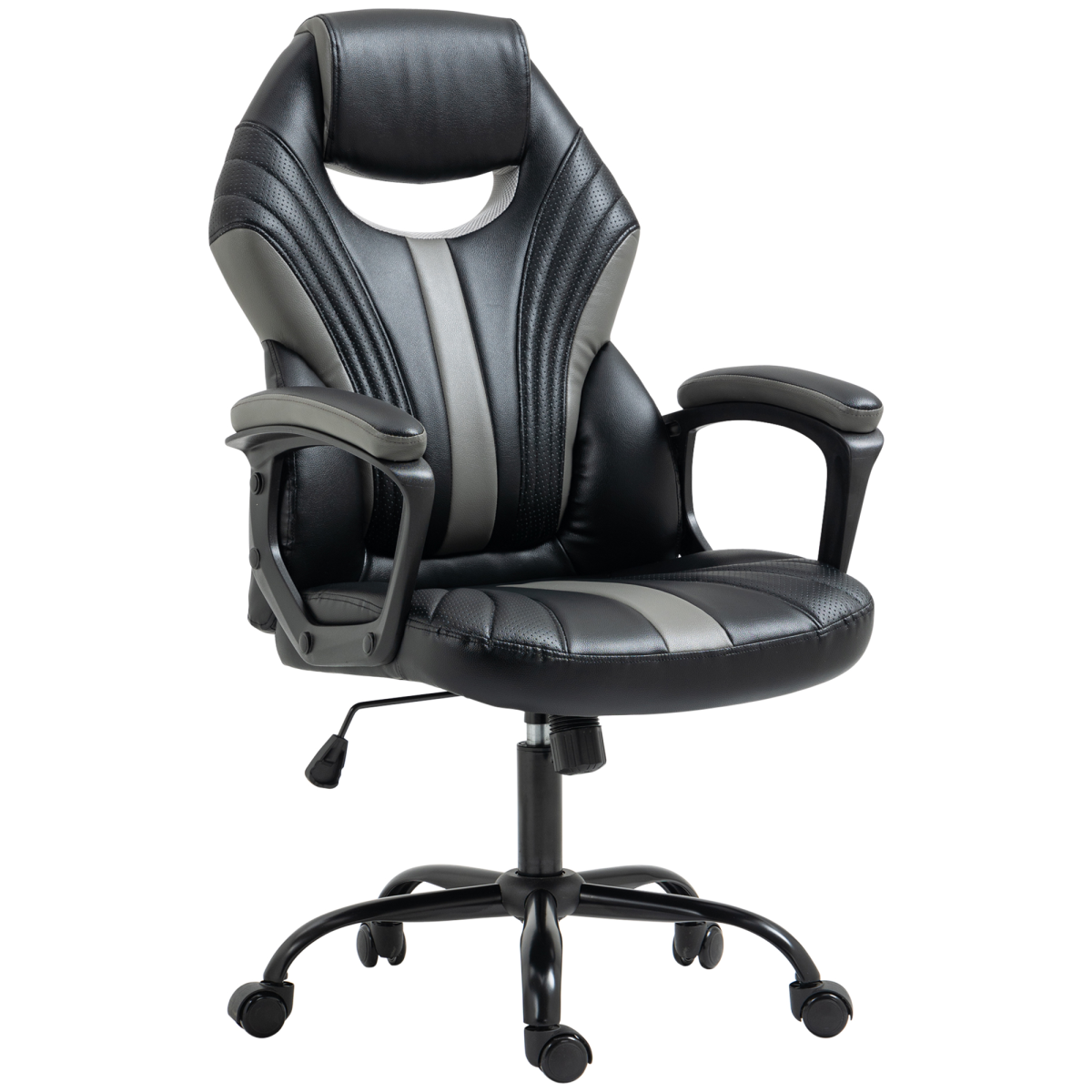 Vinsetto Racing Gaming Chair With Armrests Swivel Wheels Ergonomic PU Leather For Home Office Gaming - Vinsetto - Home Symphony