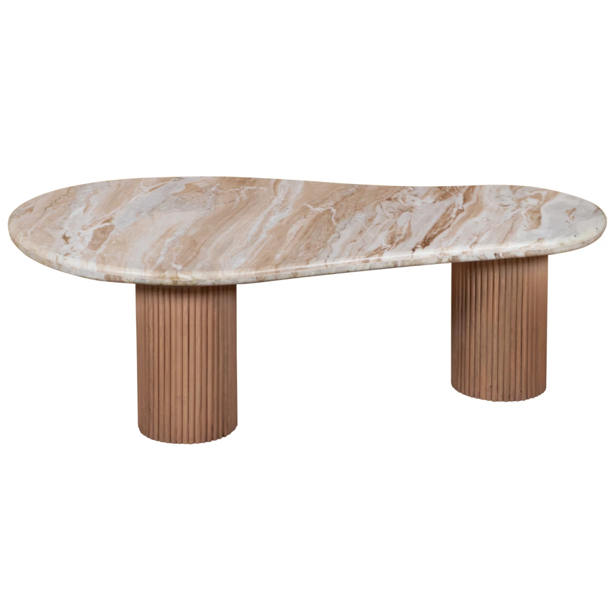 Indian Hub Ashford Coffee Table Oval MarbleTop Home - Coffee Table