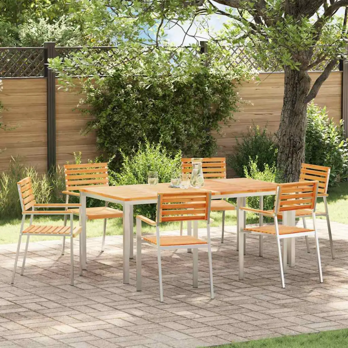 vidaXL vidaXL Garden Chair 6 pcs Oil Natural Solid Teak Wood - Garden Chairs