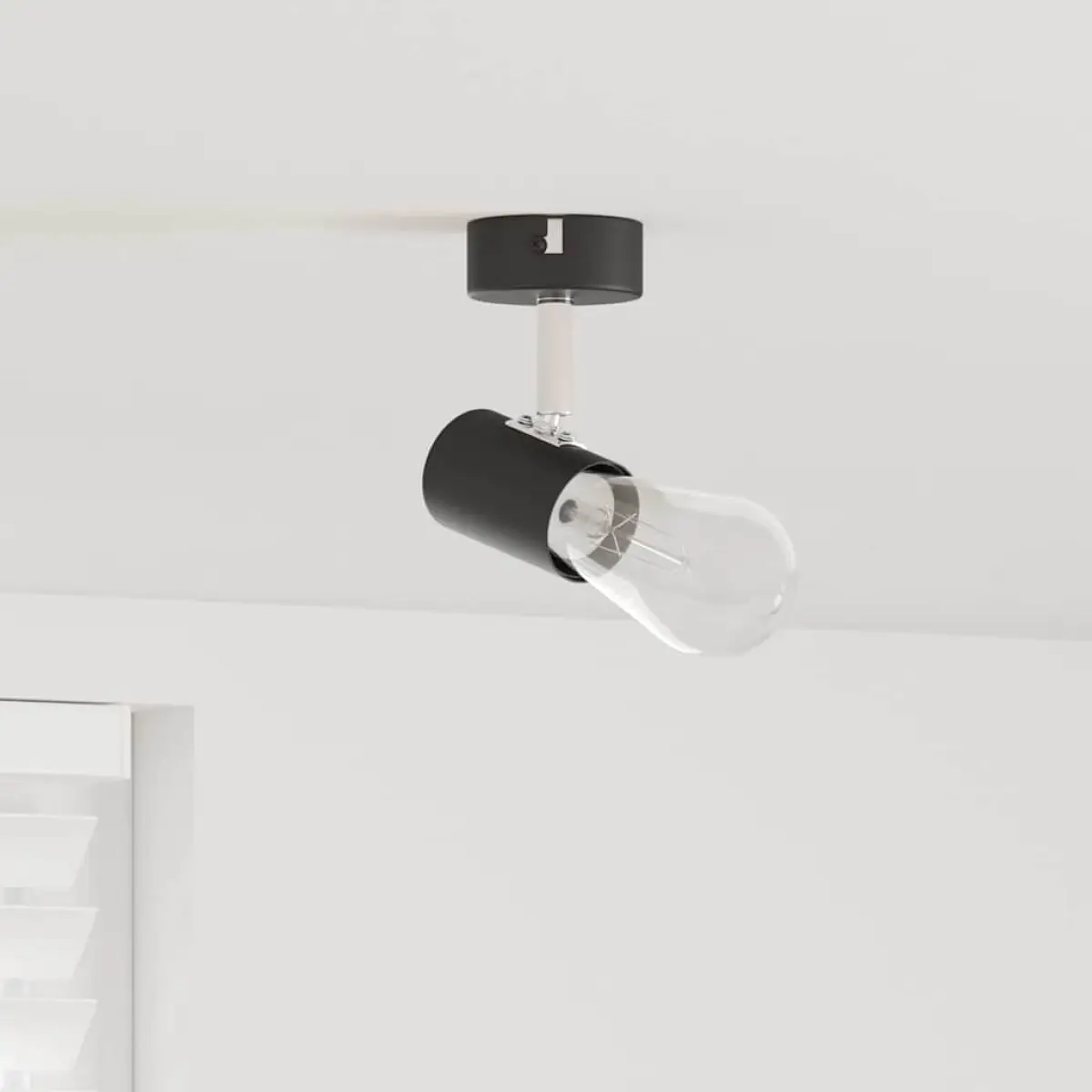 vidaXL vidaXL Ceiling Spotlight with Spotlights Black 6.5 x 6 x 11.5 cm Metal - Spotlight