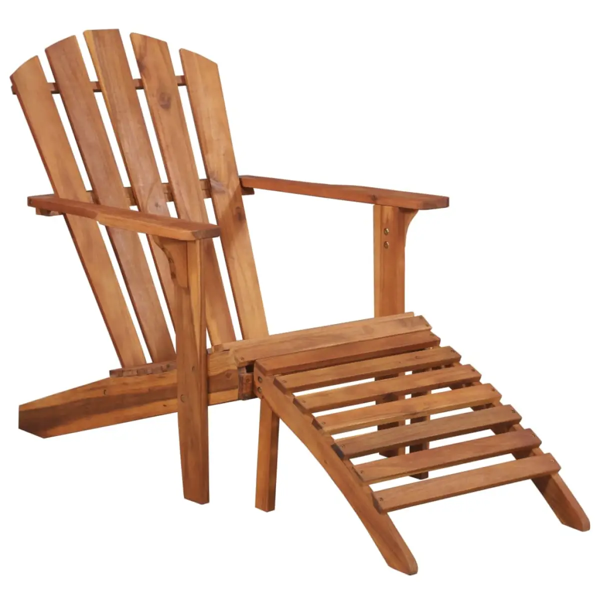 vidaXL vidaXL Garden Adirondack Chair with Footrest Solid Acacia Wood - Garden Chairs