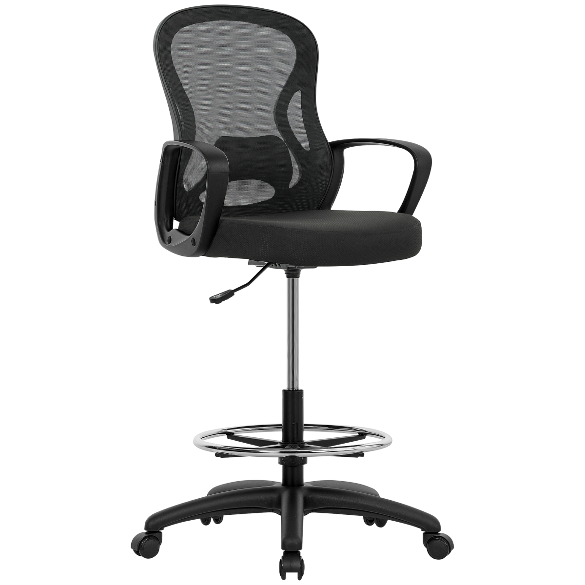 Vinsetto Mesh Office Chair Adjustable Height With Lumbar Support For Home Office Use