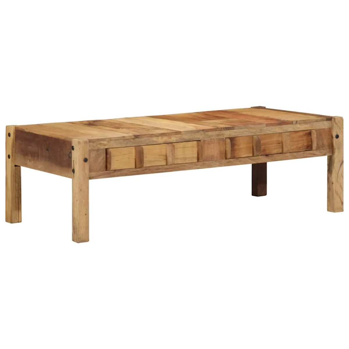 VidaXL Coffee Table 110 X 54 X 35 Cm Solid Reclaimed Wood Rustic Living Room Decor Piece by vidaXL