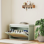 N/A Boho Shoe Cabinet Compact Flip Drawer Entryway - Shoe Storage