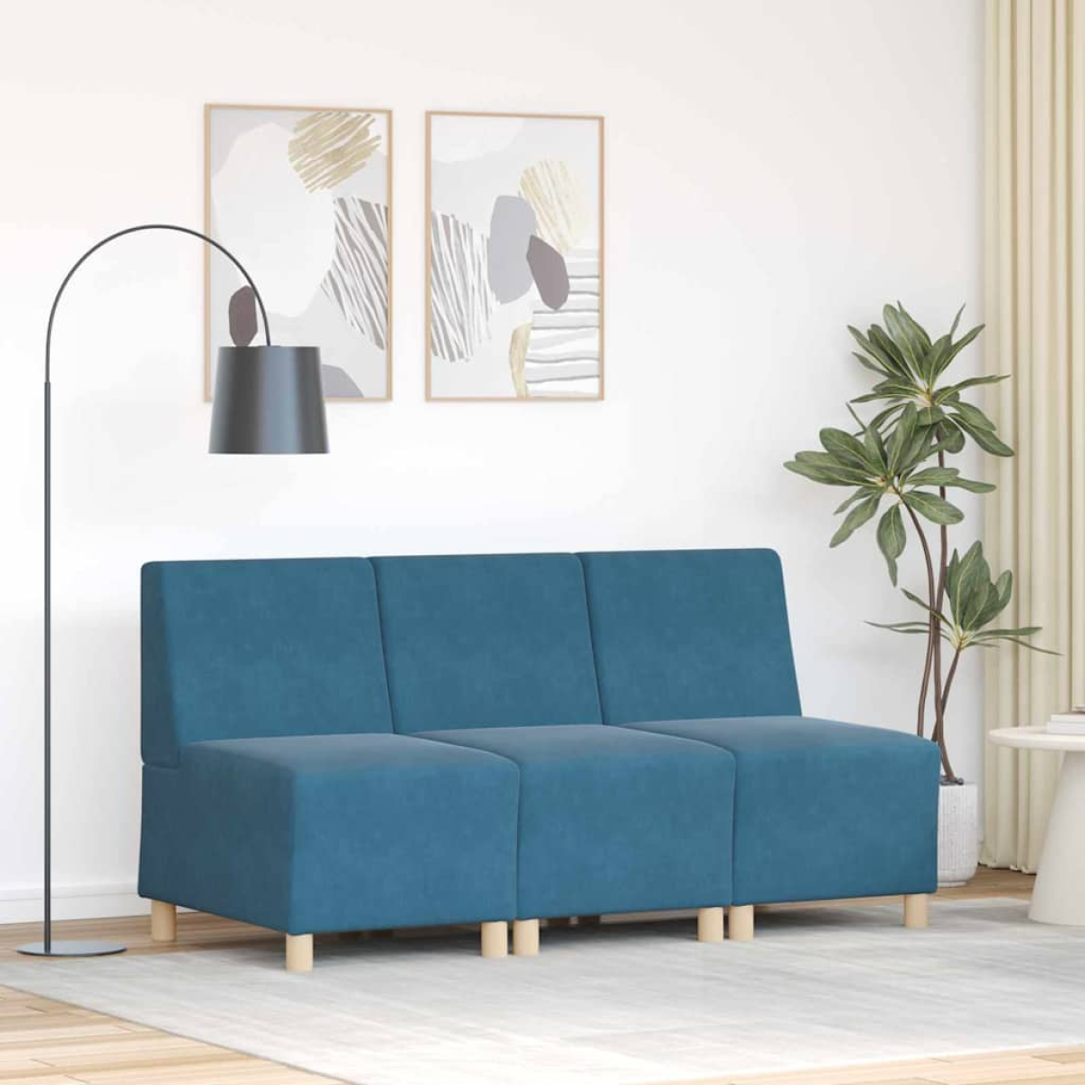 VidaXL Armless Modular Sofa 55x74x82 cm Velvet Living Room - vidaXL - Home Symphony