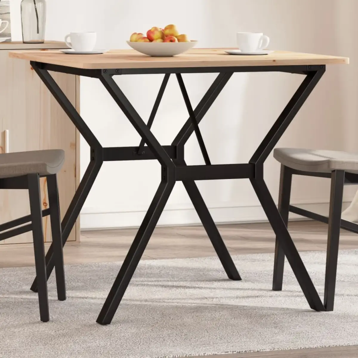 vidaXL vidaXL Dining Table Legs Y-Frame 70x70x73 cm Steel - Dining Table