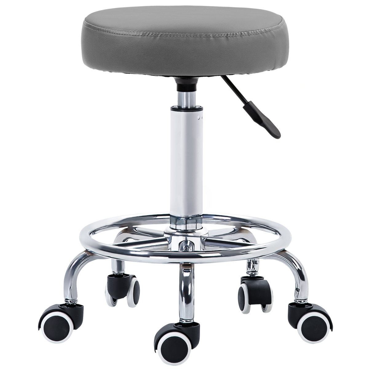 Vinsetto Stool Round PU Leather Adjustable Salon