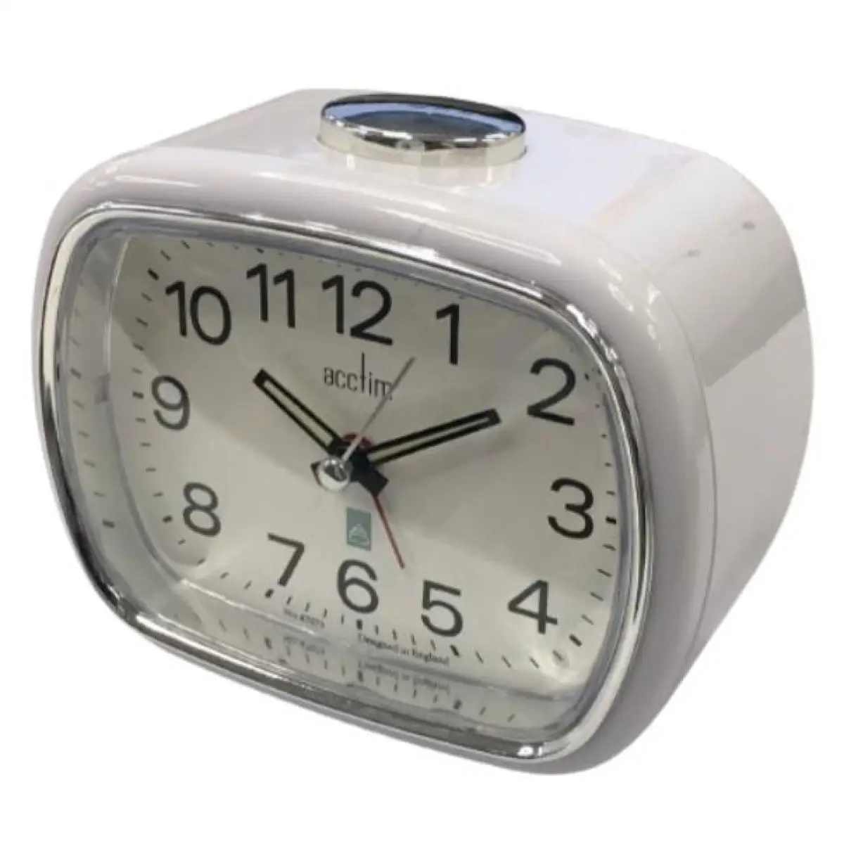 Acctim Acctim Camille Analogue Quartz Luminous Hands Chrome Bezel Alarm Clock White - Clock