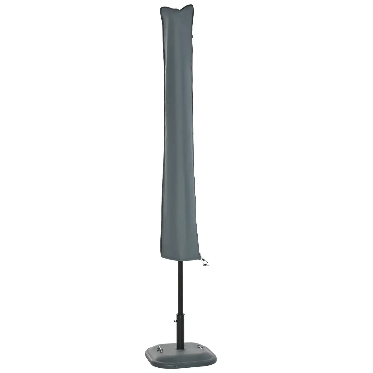 Outsunny Garden Offset Umbrella Parasol Waterproof Cover-Grey - Parasol