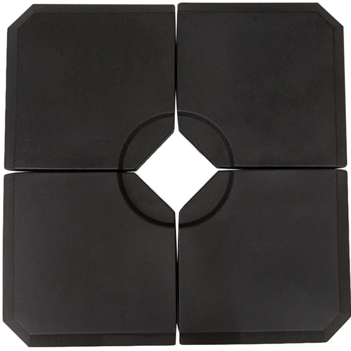 Outsunny HD Polyethylene Sand or Water Fillable Parasol Base Black - Parasol