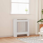 vidaXL Radiator Cover 78 By 19 By 81.5 Cm Engineered Wood White Finish For Living Room Decor - vidaXL - Home Symphony