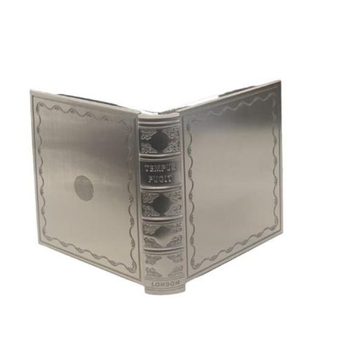 Miniature Clock Silvertone Plated Photo Frame & Clock Solid Brass IMP100S - CLEARANCE NEEDS RE-BATTERY - Home Symphony