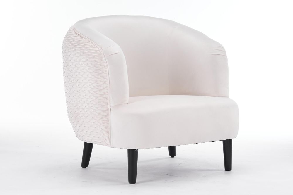 77CM CREAM VELVET ARM CHAIR - Armchair from MSL