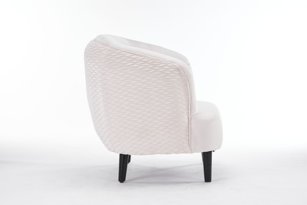 77CM CREAM VELVET ARM CHAIR - Armchair from MSL