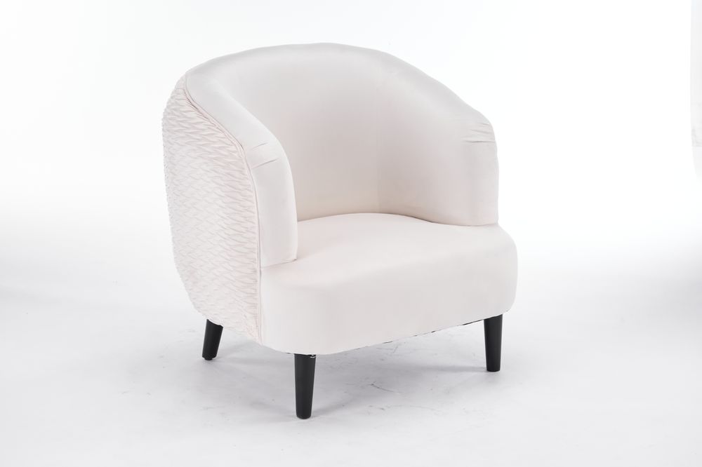 77CM CREAM VELVET ARM CHAIR - Armchair from MSL