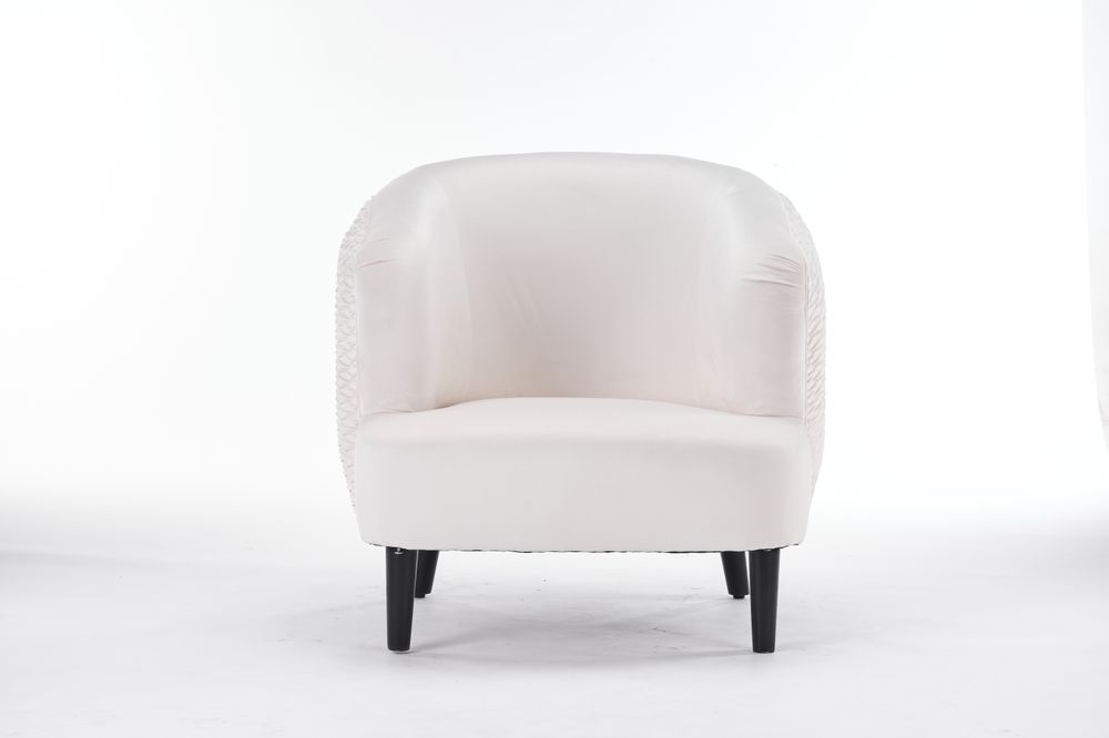 77CM CREAM VELVET ARM CHAIR - Armchair from MSL