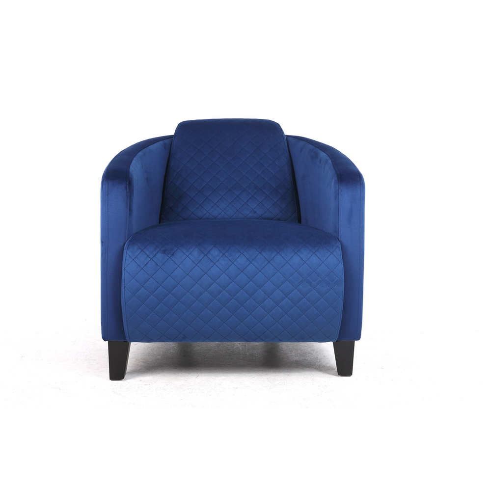 86CM BLUE COLOUR VELVET ARMCHAIR - Armchair from MSL
