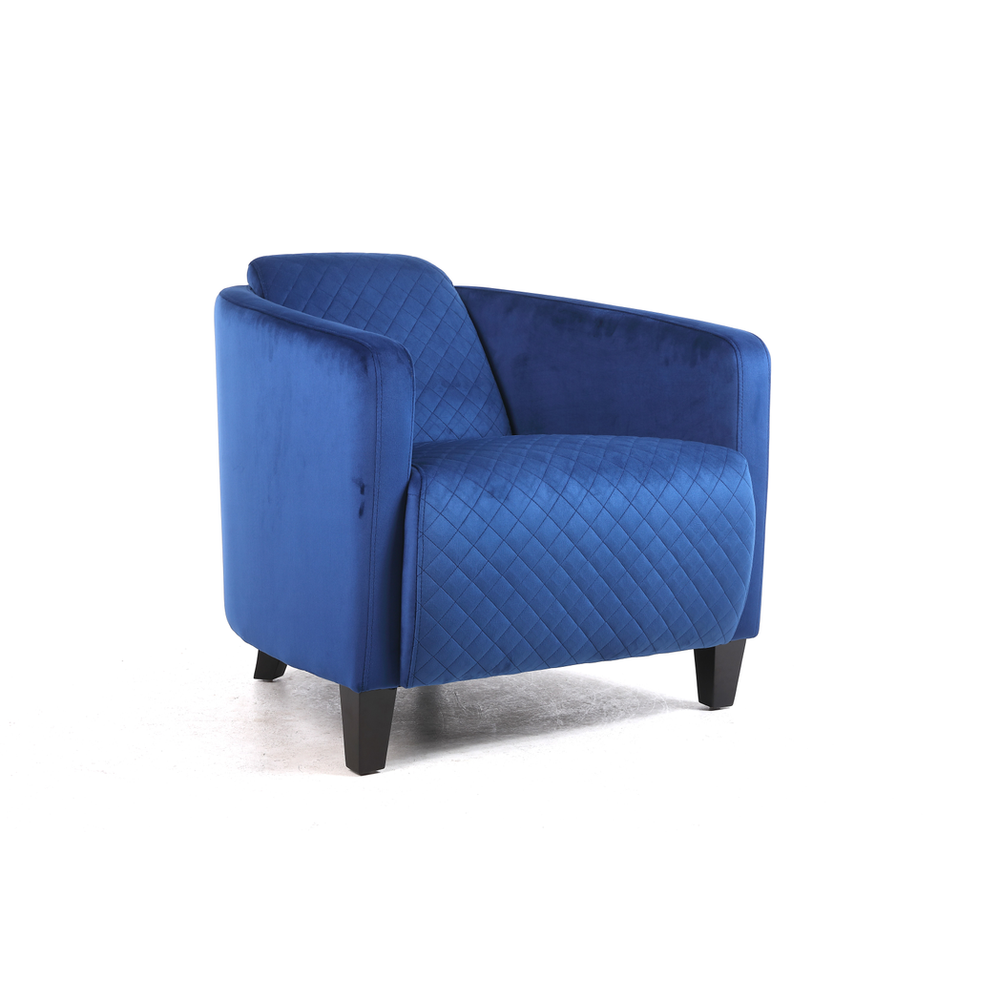 86CM BLUE COLOUR VELVET ARMCHAIR - Armchair from MSL